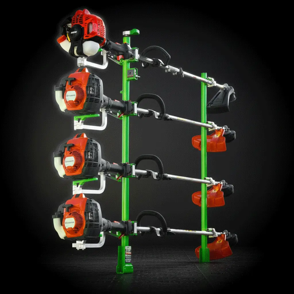 Scratch & Dent | 4-Trimmer Locking Rack W/ Armored Lock Protection | Xc104-Snd 1