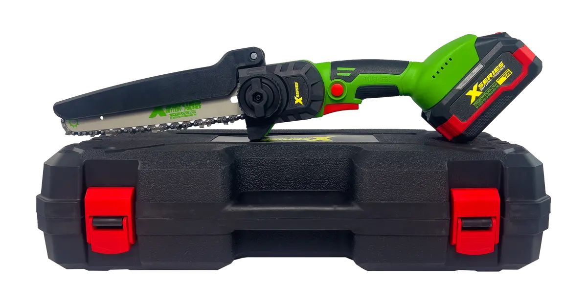 Cordless Tools : 21V Battery-Powered Mini Chainsaw (Xsaw100) 1