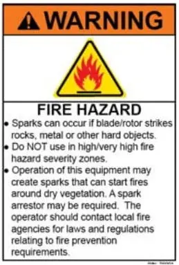 (Zs001) Fire/Spark Hazard Safety Decal 1