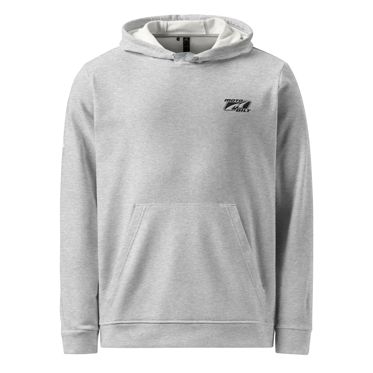 Premium Adidas fleece hoodie featuring an embroidered Motobilt logo - Image 9