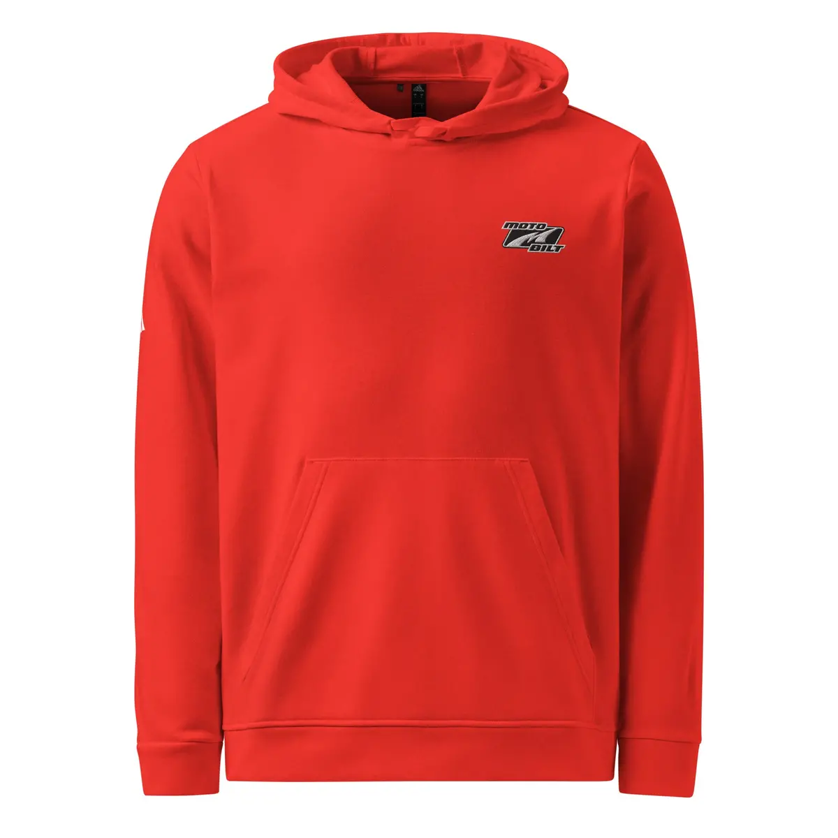 Premium Adidas fleece hoodie featuring an embroidered Motobilt logo - Image 7