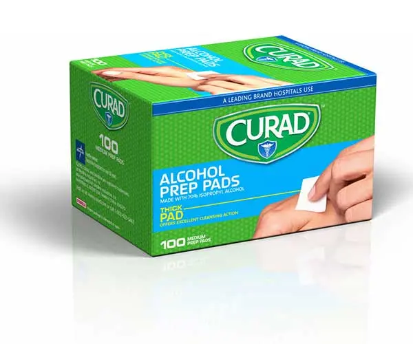 Alcohol Prep Pads 100 Ct, Thick 1