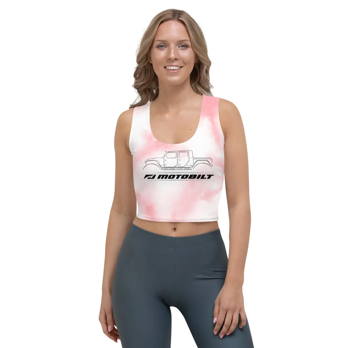Motobilt Bob Pink Tie Die Crop Top 1