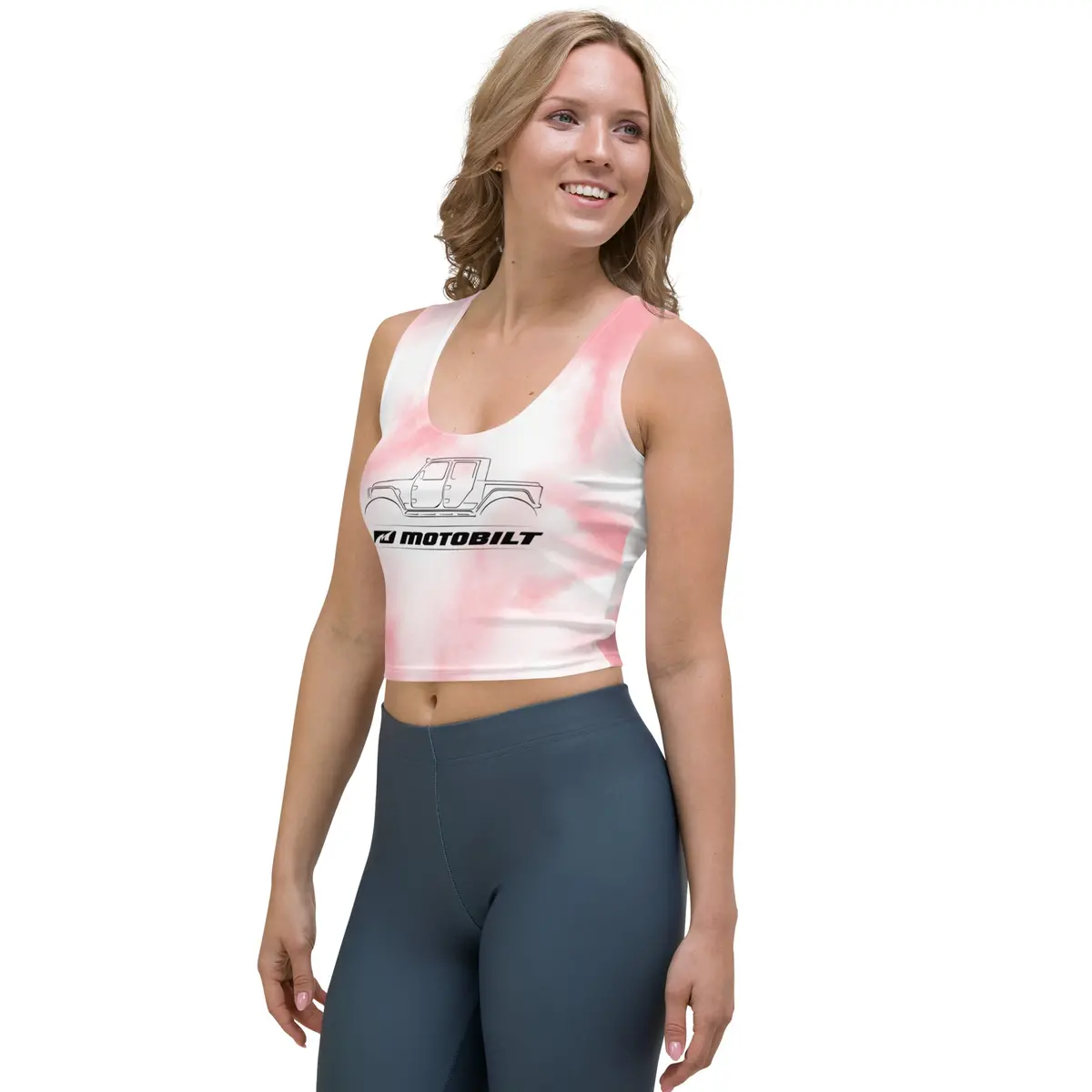 Motobilt Bob Pink Tie Die Crop Top 3