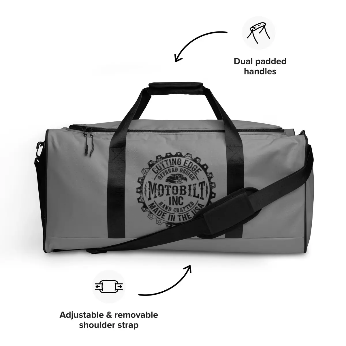 Motobilt Grey Gear Duffle Bag 1