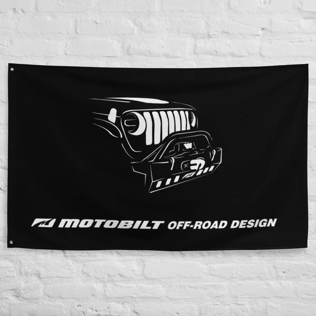 Offroad Design Silhouette Flag 1