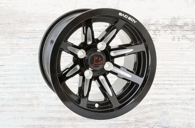(022-4201-00) Bad Boy Zt Elite Black Aluminum Wheel (1 Wheel) 1