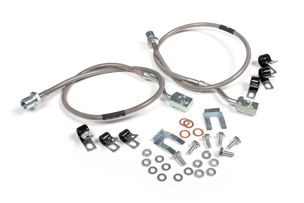 Front Brake Line Set | Stainless Steel | Fits 6 Inch Lift | Chevy Silverado And Gmc Sierra 2500Hd / 3500Hd (11-26) 1