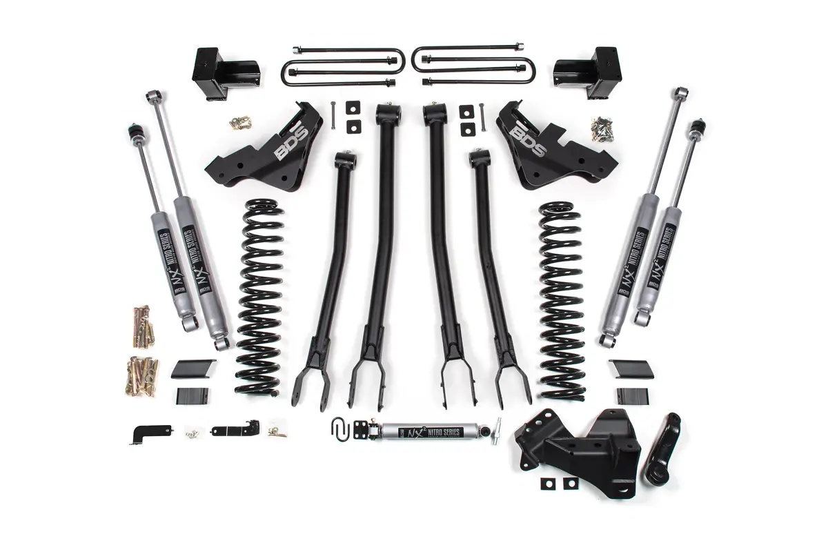 5 Inch Lift Kit W/ 4-Link | Ford F350 Super Duty Drw (23-26) 4Wd | Gas 1