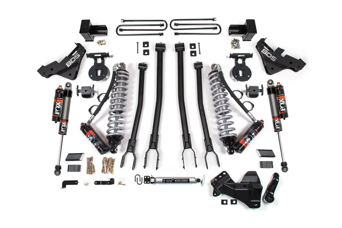 5 Inch Lift Kit W/ 4-Link | Fox 2.5 Performance Elite Coilover Conversion | Ford F350 Super Duty Drw (23-26) 4Wd | Diesel 1