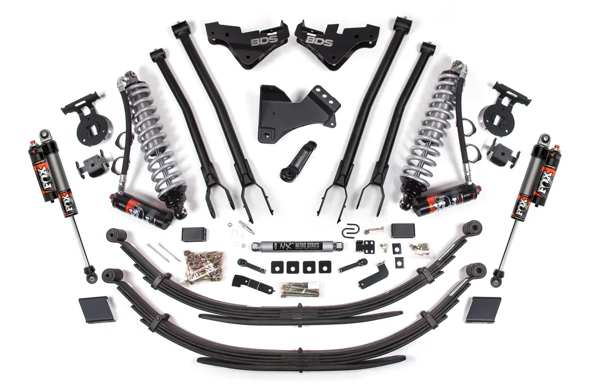 5 Inch Lift Kit W/ 4-Link | Fox 2.5 Performance Elite Coil-Over Conversion | Ford F250/F350 Super Duty (23-26) 4Wd | Diesel 6
