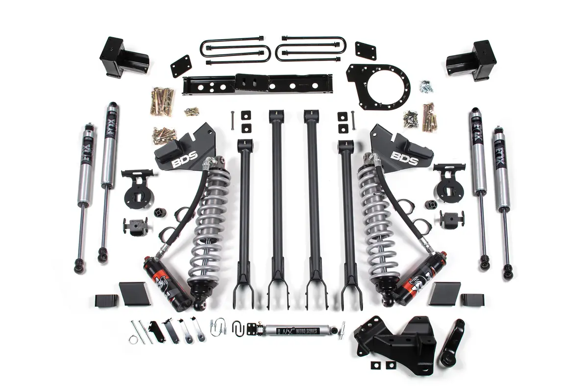 6 Inch Lift Kit W/ 4-Link | Fox 2.5 Performance Elite Coil-Over Conversion | Ford F250/F350 Super Duty (17-19) 4Wd | Diesel 1