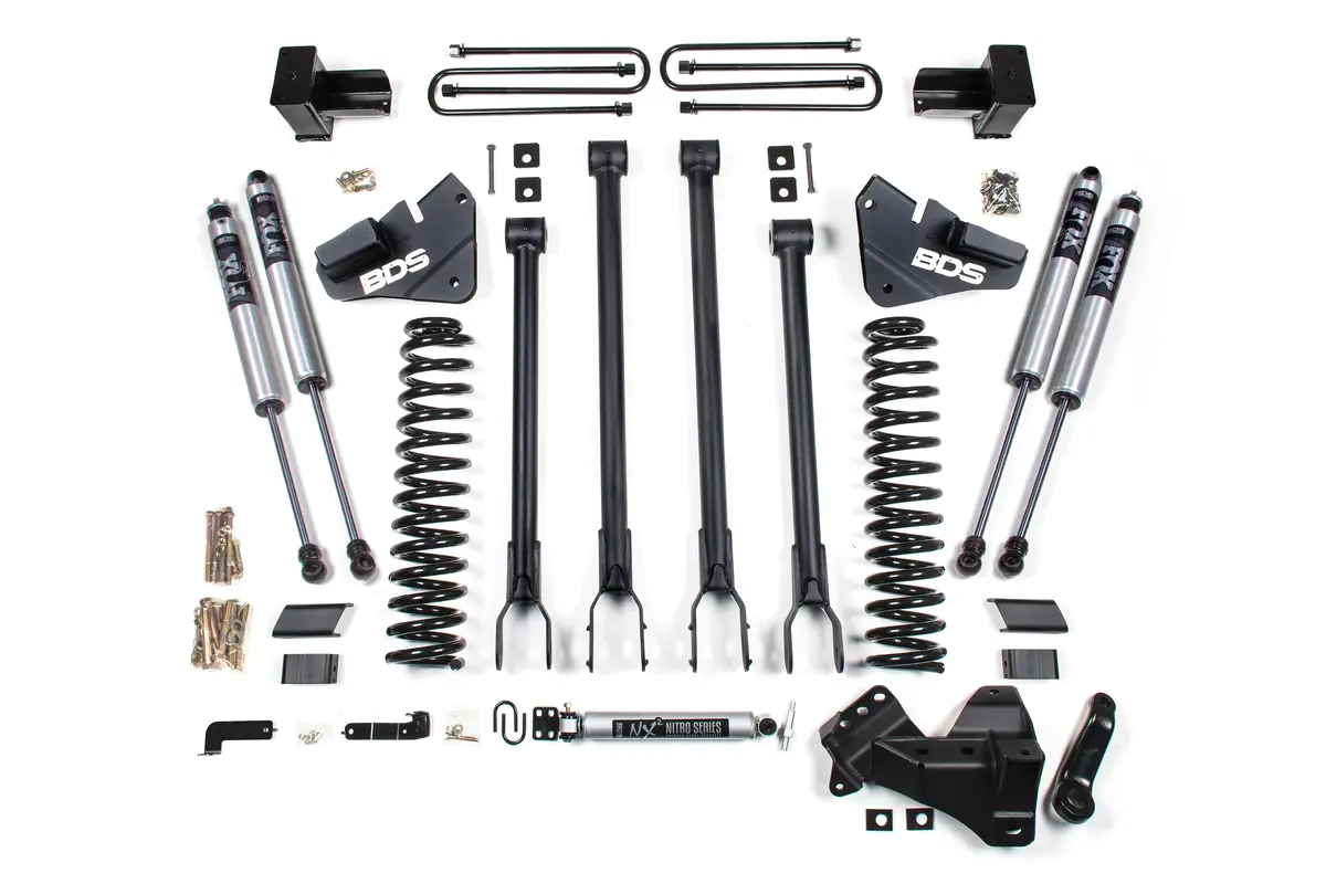 4 Inch Lift Kit | 4-Link Conversion | Ford F250 / F350 Super Duty (17-19) 4Wd | Gas 2