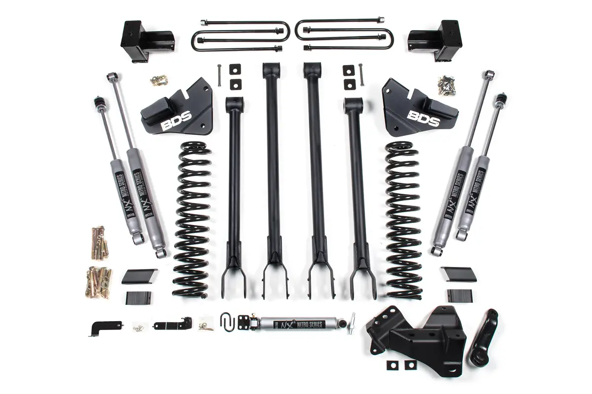 4 Inch Lift Kit W/ 4-Link | Ford F350 Super Duty Drw (20-22) 4Wd | Gas 1