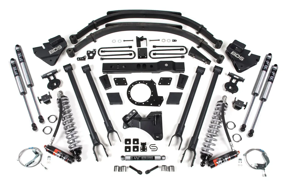 8 Inch Lift Kit W/ 4-Link | Fox 2.5 Performance Elite Coil-Over Conversion | Ford F250/F350 Super Duty (17-19) 4Wd | Diesel 1