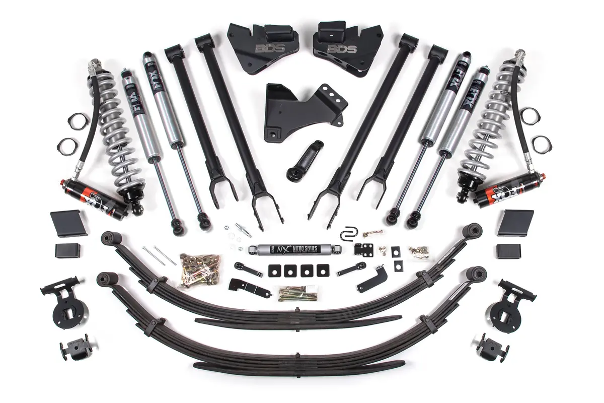 4 Inch Lift Kit W/ 4-Link | Fox 2.5 Performance Elite Coil-Over Conversion | Ford F250/F350 Super Duty (17-19) 4Wd | Diesel 2