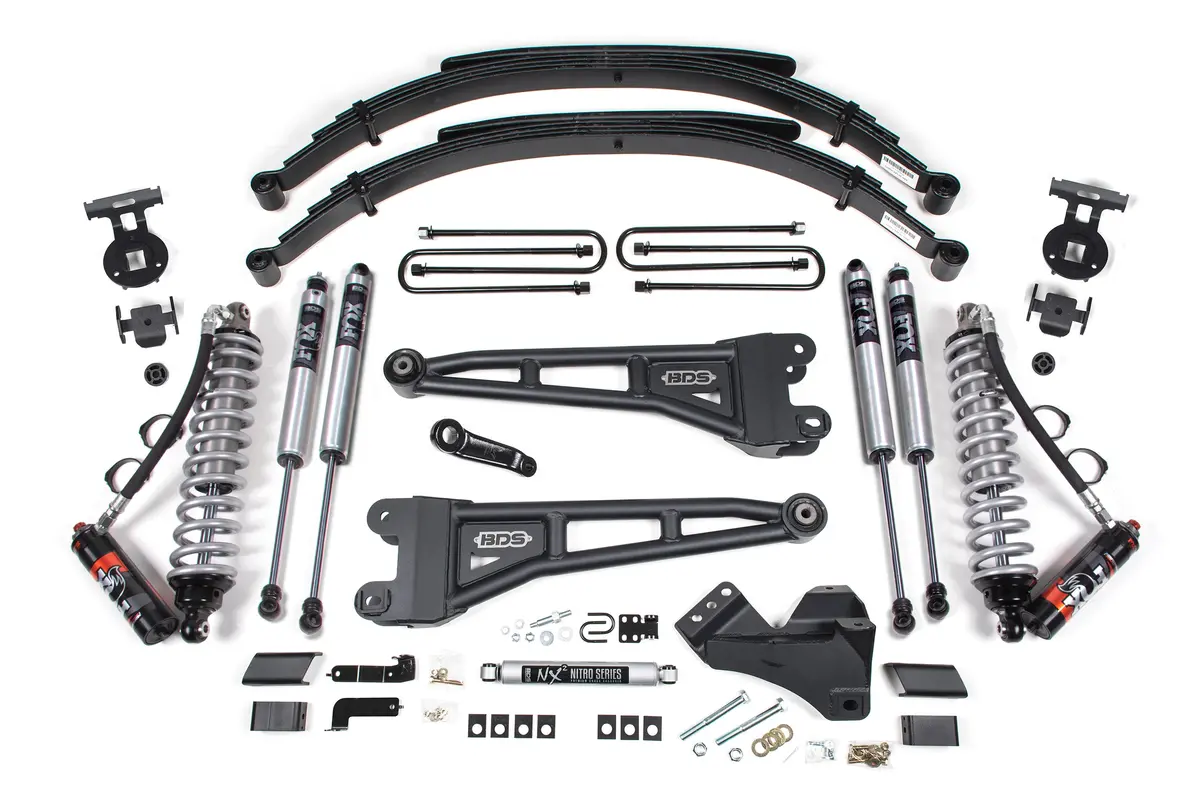4 Inch Lift Kit W/ Radius Arm | Fox 2.5 Performance Elite Coil-Over Conversion | Ford F250/F350 Super Duty (17-19) 4Wd | Diesel 2
