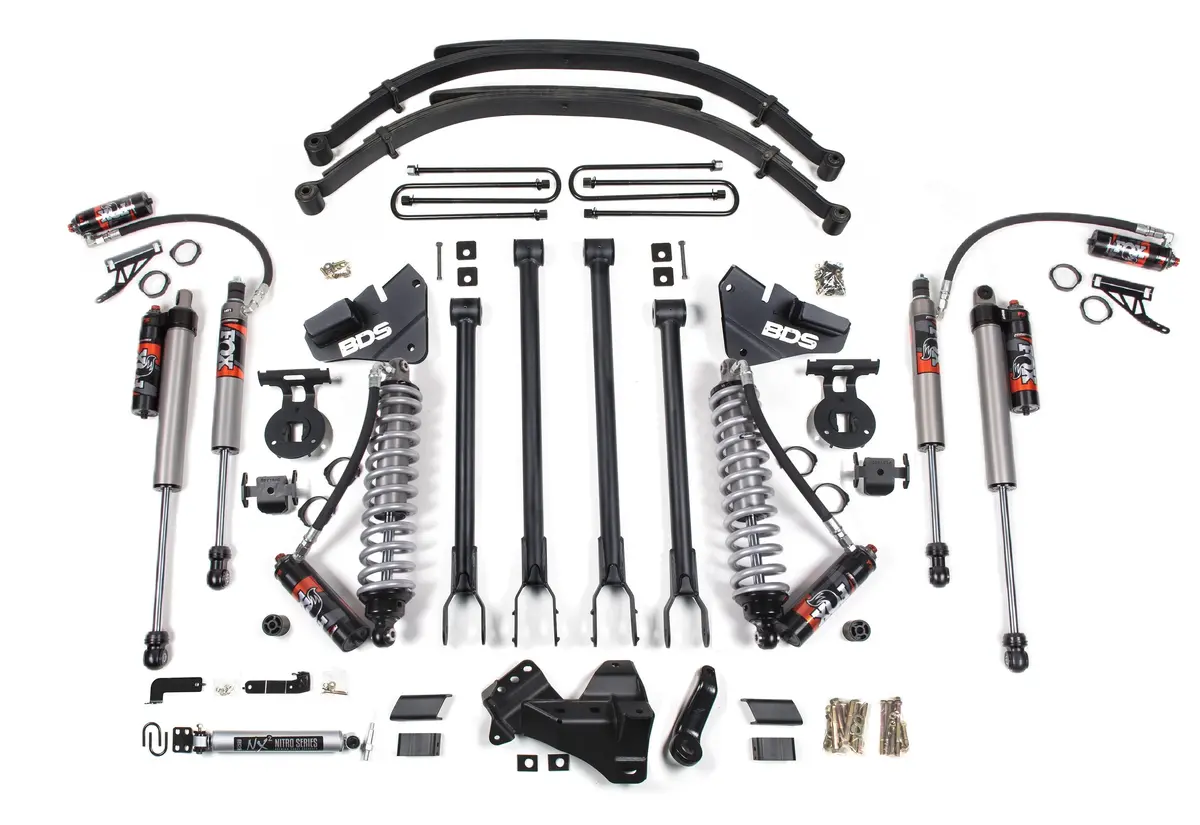 4 Inch Lift Kit W/ 4-Link | Fox 2.5 Performance Elite Coil-Over Conversion | Ford F250/F350 Super Duty (17-19) 4Wd | Diesel 4