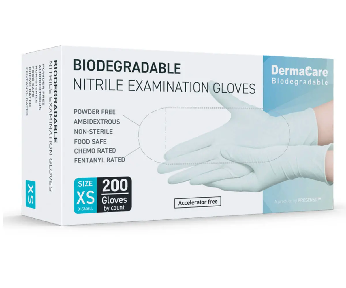 Dermacare Biodegradable Nitrile Examination Gloves - Case Of 2000 Gloves 1