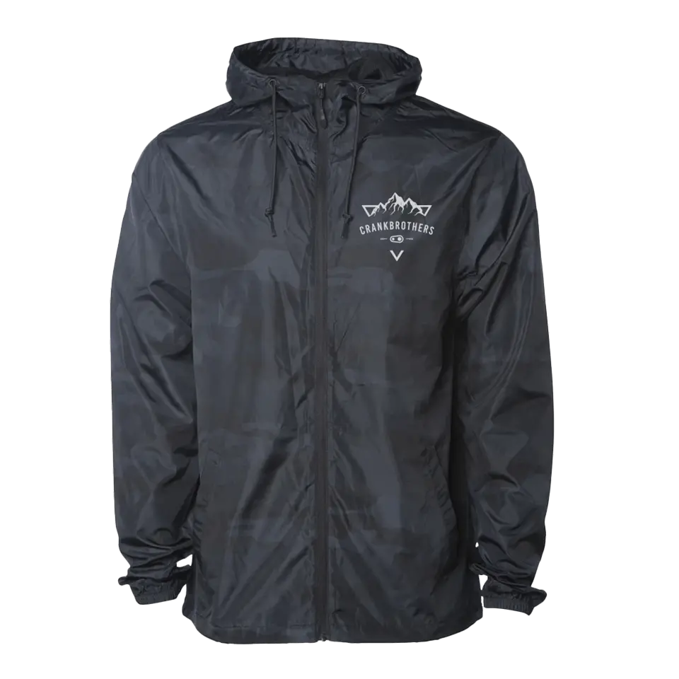Black Camo Windbreaker - Mountain Graphic 1