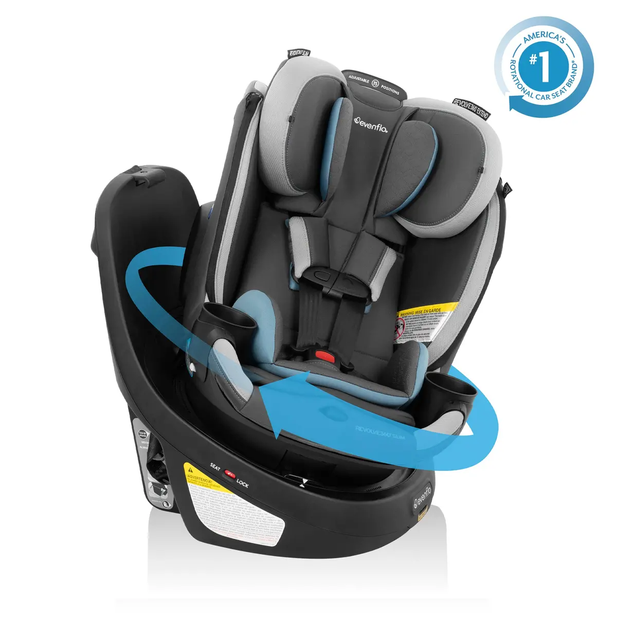 Revolve360 Slim 2-In-1 Rotating Car Seat With Quick Clean Cover 2