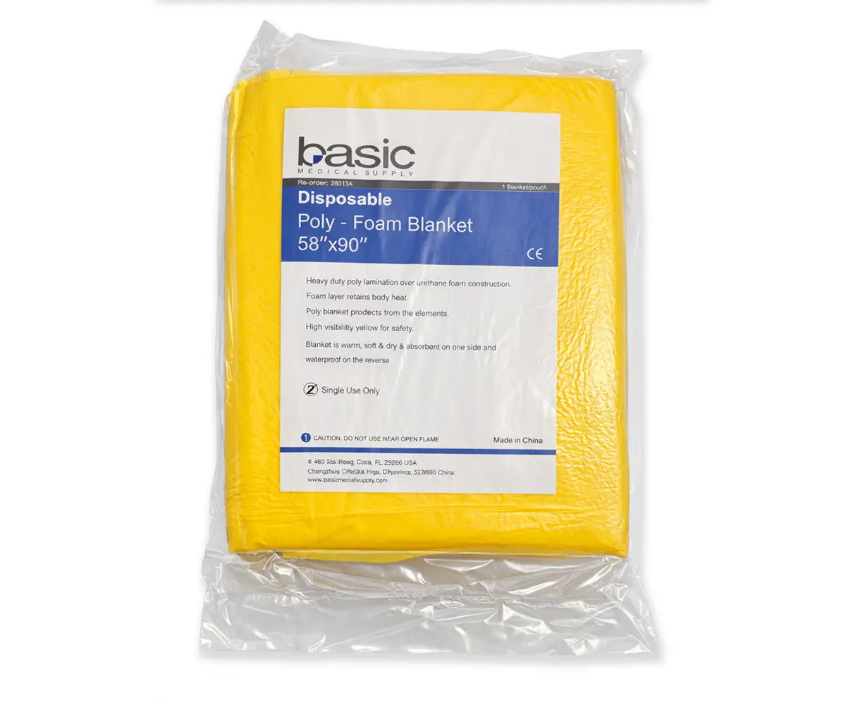 Disposable Poly Foam Blanket 58" X 90" 1