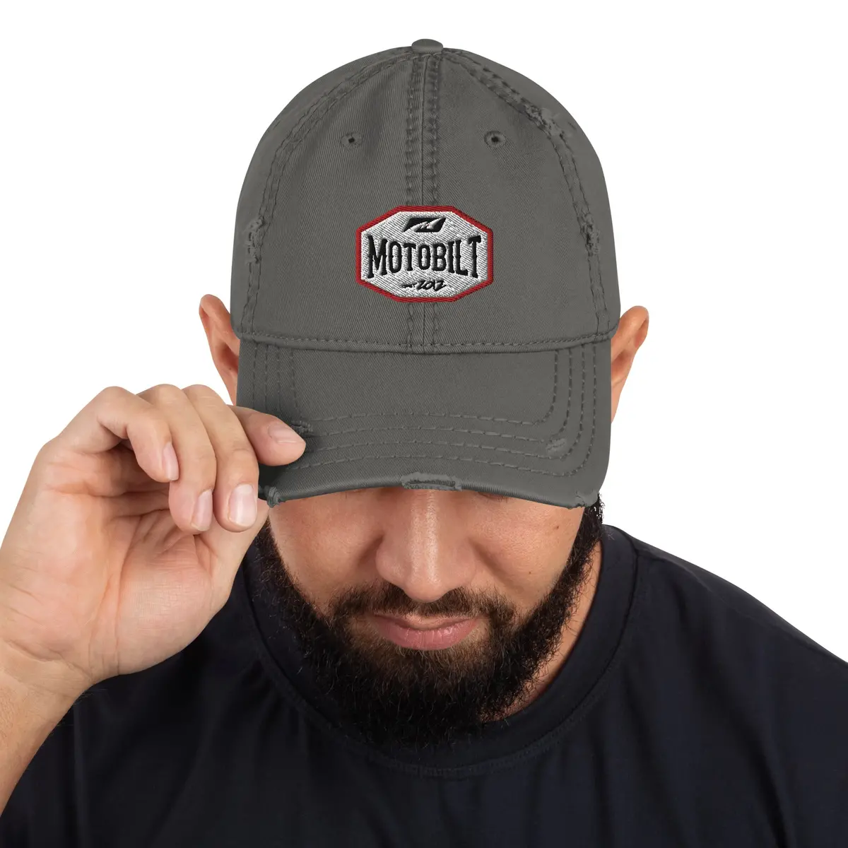 Motobilt Distressed Dad Patch Hat 1