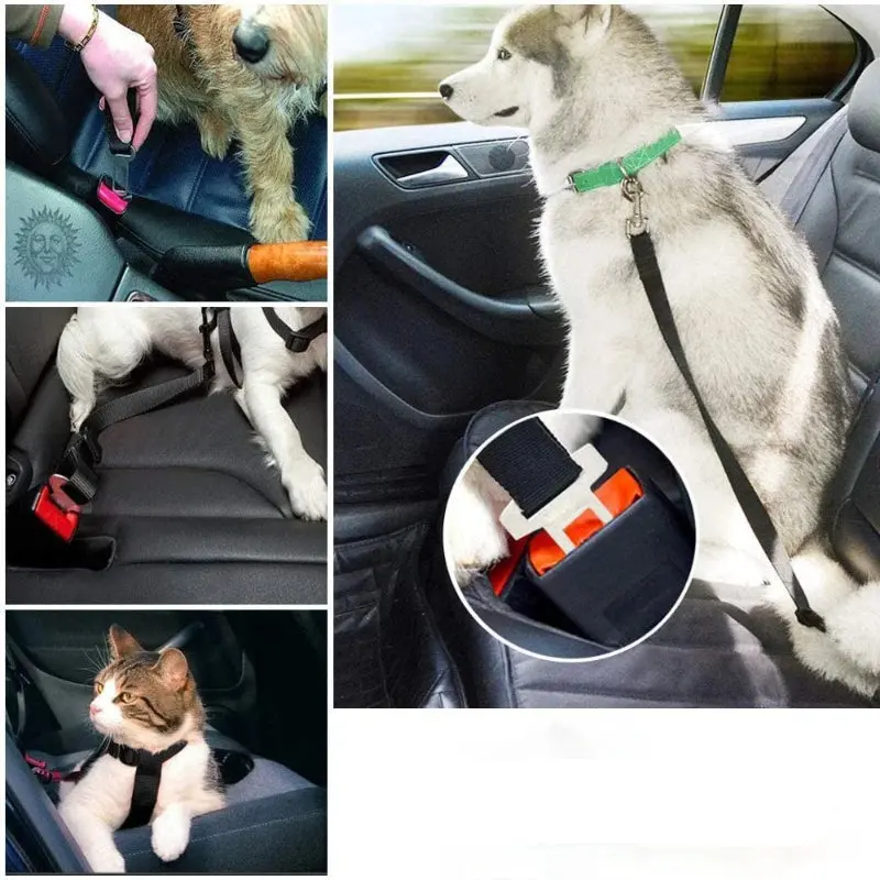 Dog Adjustable Car Seat Belt Leash 1