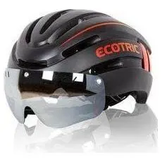 Ecotric, E-Bike Helmet With Silver-Coated Goggles & Rear Light 1