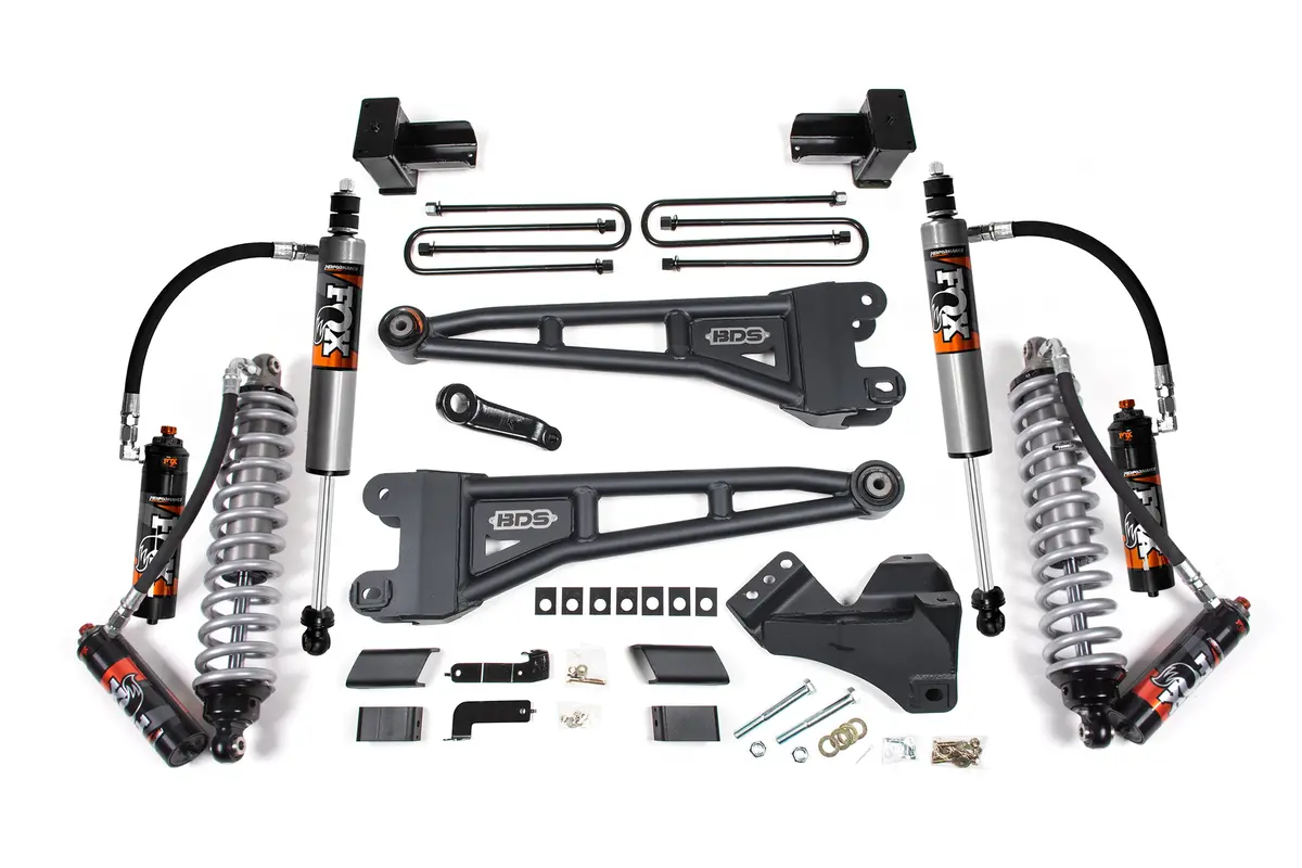 4 Inch Lift Kit W/ Radius Arms | Fox 2.5 Coilover Conversion - Performance Elite | Ford F450 Super Duty (20-22) 4Wd 1