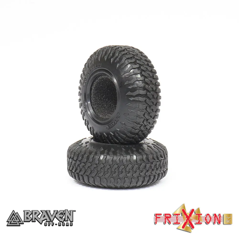 Fxbdx1ak - 1" Braven Bloodaxe R/C Scale Tire + Foam // Alien Kompound - 2 Pcs 1