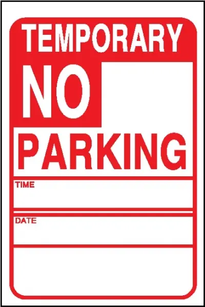Temp No Parking 12 X 18 Rj Nob 1