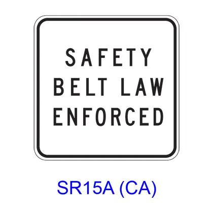 Safety Belt Law Enforced Sr15a(Ca) 1