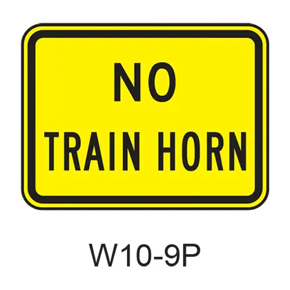 No Train Horn [Plaque] W10-9P 1