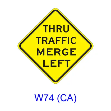 Thru Traffic Merge Left(Right) W74(Ca) 1