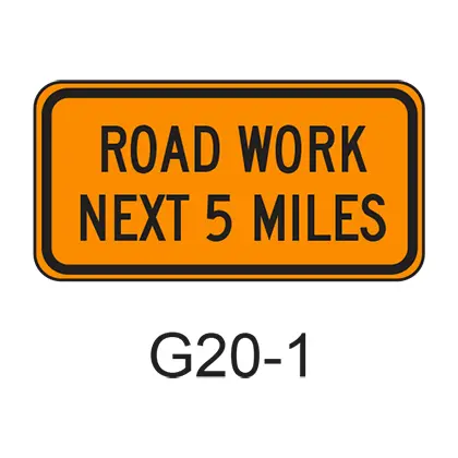 Road Work Next Xx Miles G20-1 1
