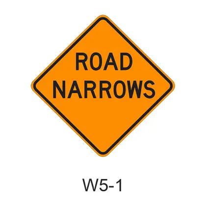 Road Narrows W5-1 1