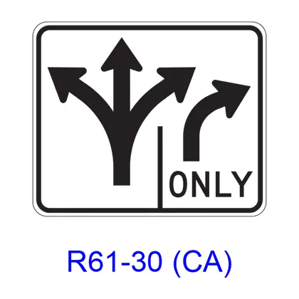 Intersection Lane Control R61-30(Ca) 1