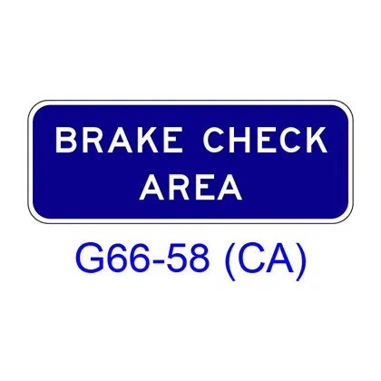 Brake Check Area G66-58(Ca) 1