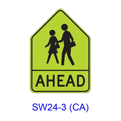 School Advance Warning Assembly D [Symbol] Sw24-3(Ca) 1
