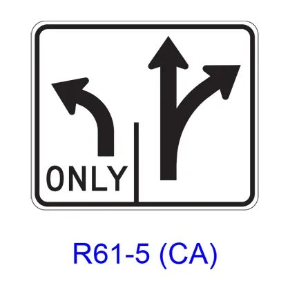 Intersection Lane Control R61-5(Ca) 1