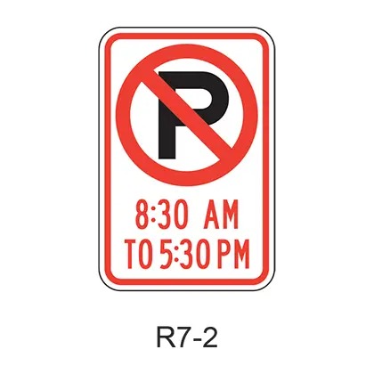 No Parking X:Xx Am To X:Xx Pm [Symbol] R7-2 1