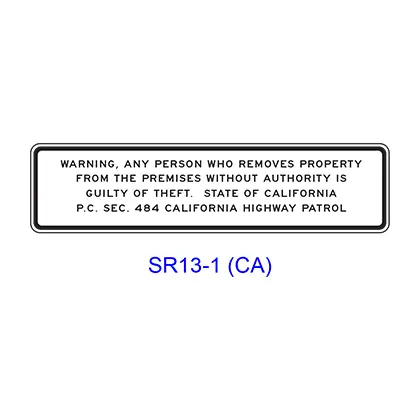 Theft Chp [Plaque] Sr13-1(Ca) 1