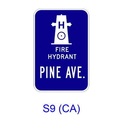 Fire Hydrant Street Name [Symbol] S9(Ca) 1
