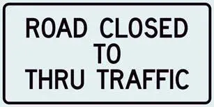 Rd Clsd To Thru Traf Eg Plst 1