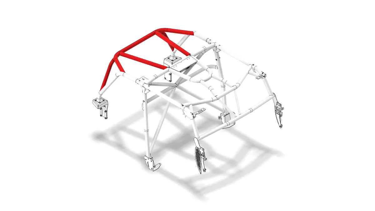 Rear Seat Upper Tube Kit Add-On For Jeep Jk 2 Door Roll Cage System 1