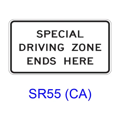 Special Driving Zone Ends Here Sr55(Ca) 1