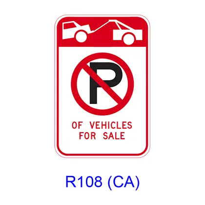 No Parking Of Vehicles For Sale [Symbol] R108(Ca) 1