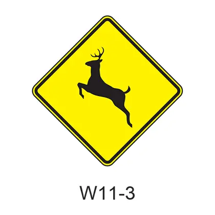 Deer Crossing [Symbol] W11-3 1