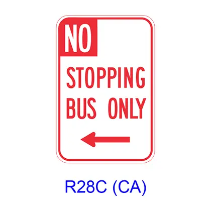No Stopping Bus Only W/ Arrow R28c(Ca) 1